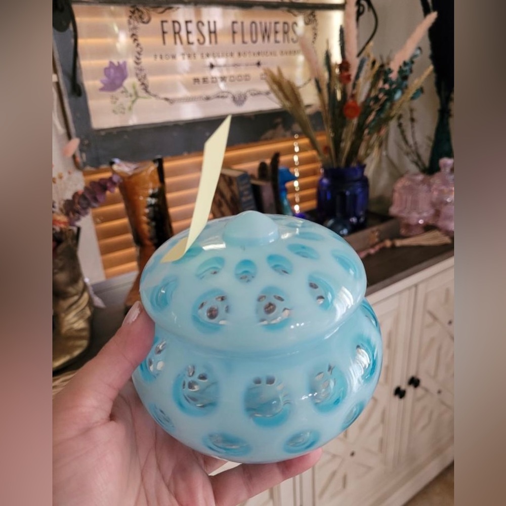 Sky Blue Polka Dot Dish